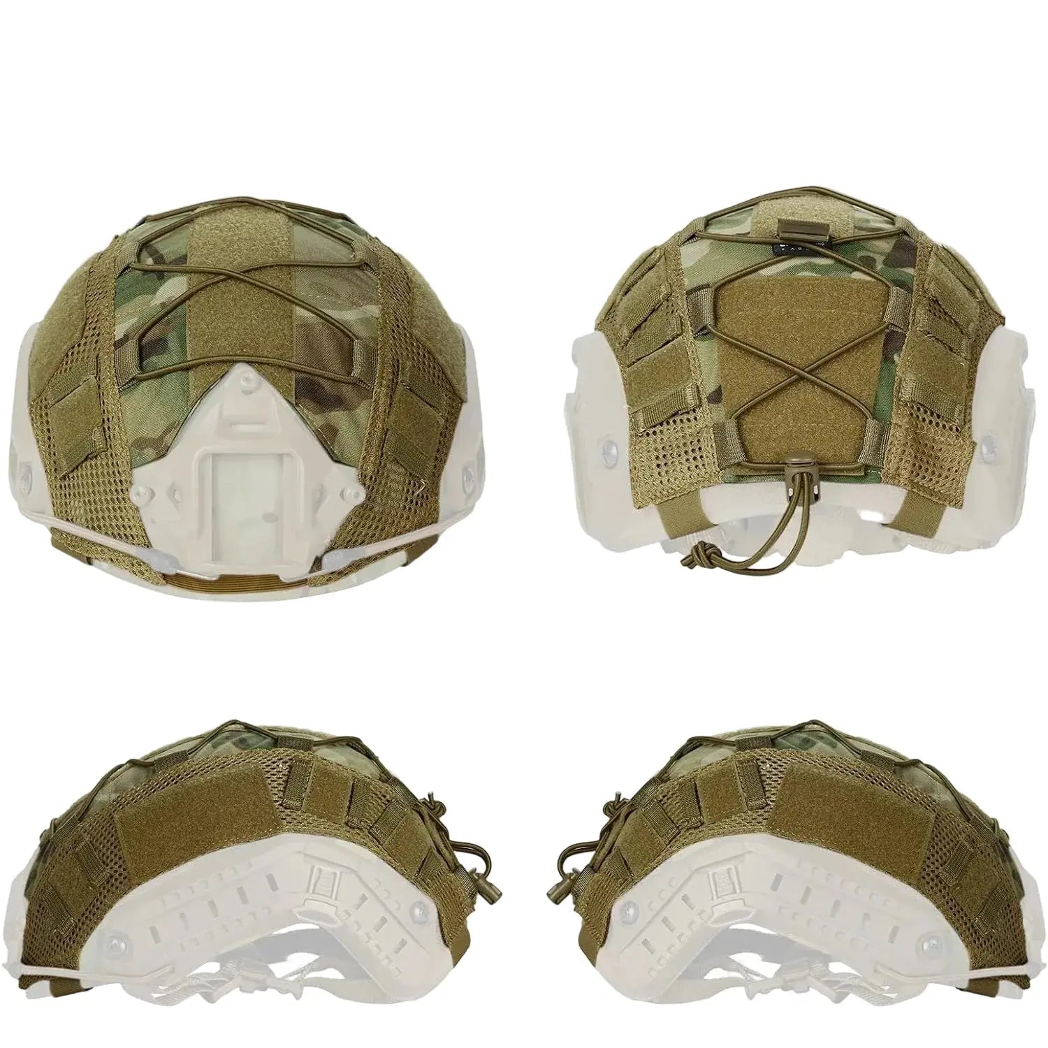 Couvre-casque tactique Ops-C avec élastiques, velcro et MOLLE Zone Tactique