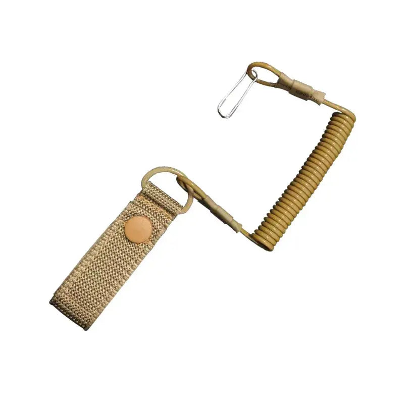 Dragonne tactique anti-perte cordon extensible avec bouton pressoir 