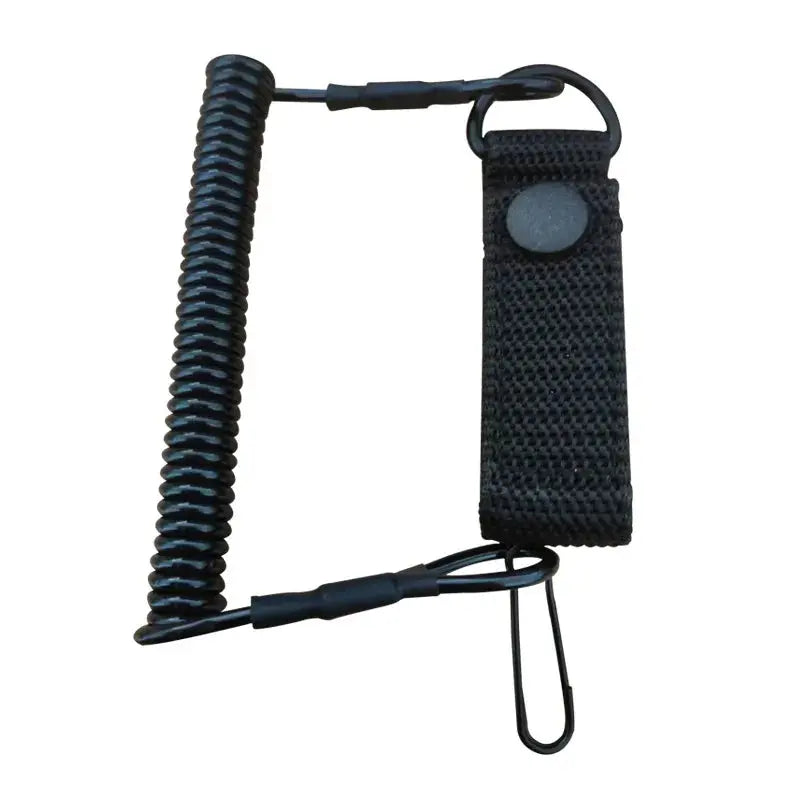 Dragonne tactique anti-perte cordon extensible avec bouton pressoir 