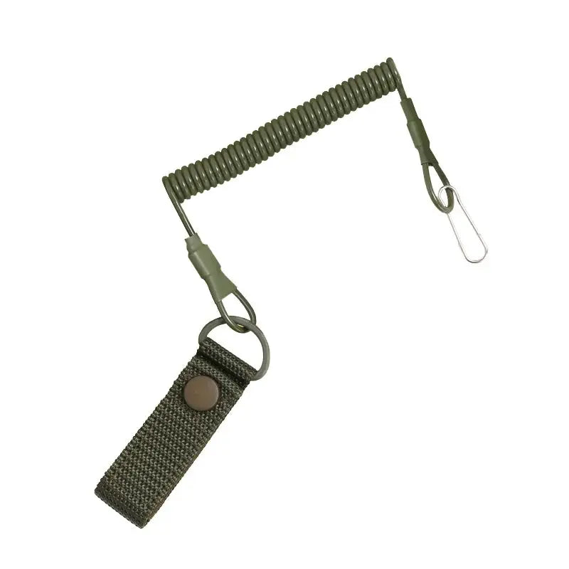 Dragonne tactique anti-perte cordon extensible avec bouton pressoir 
