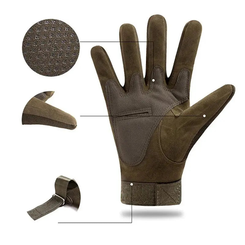 Gants tactiques longs avec coque renforcée Zone Tactique