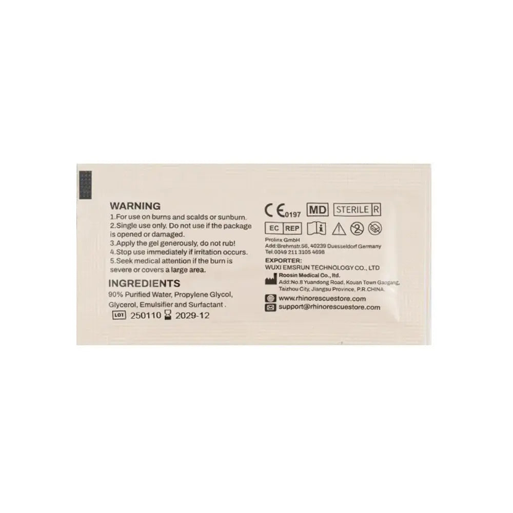 Gel brûlures médical traitement thermique premiers secours Zone Tactique