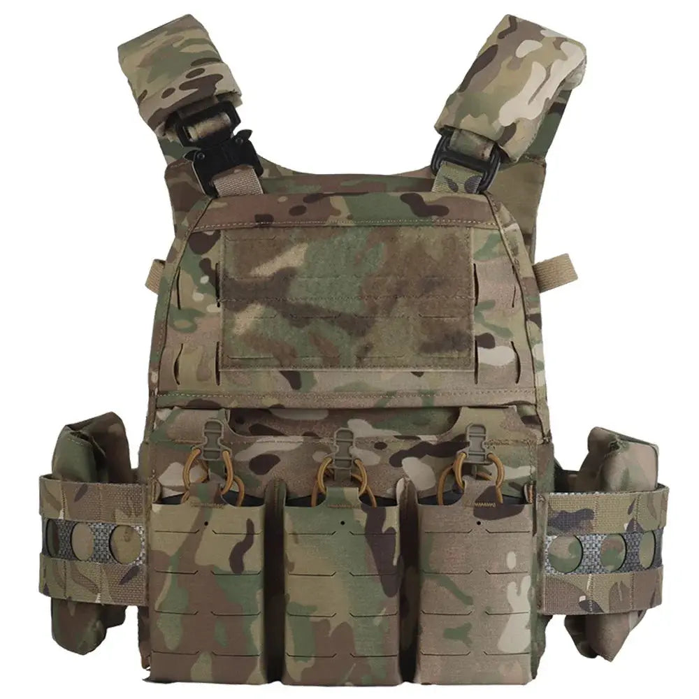 Gilet porte-plaques MOLLE + Panneau avant Triple Chargeurs Zone Tactique