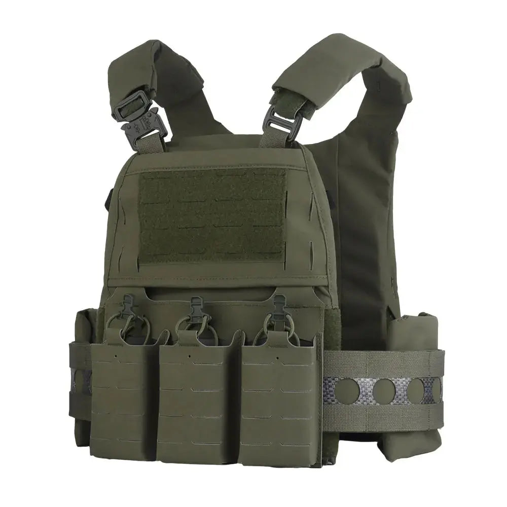 Gilet porte-plaques MOLLE + Panneau avant Triple Chargeurs Zone Tactique
