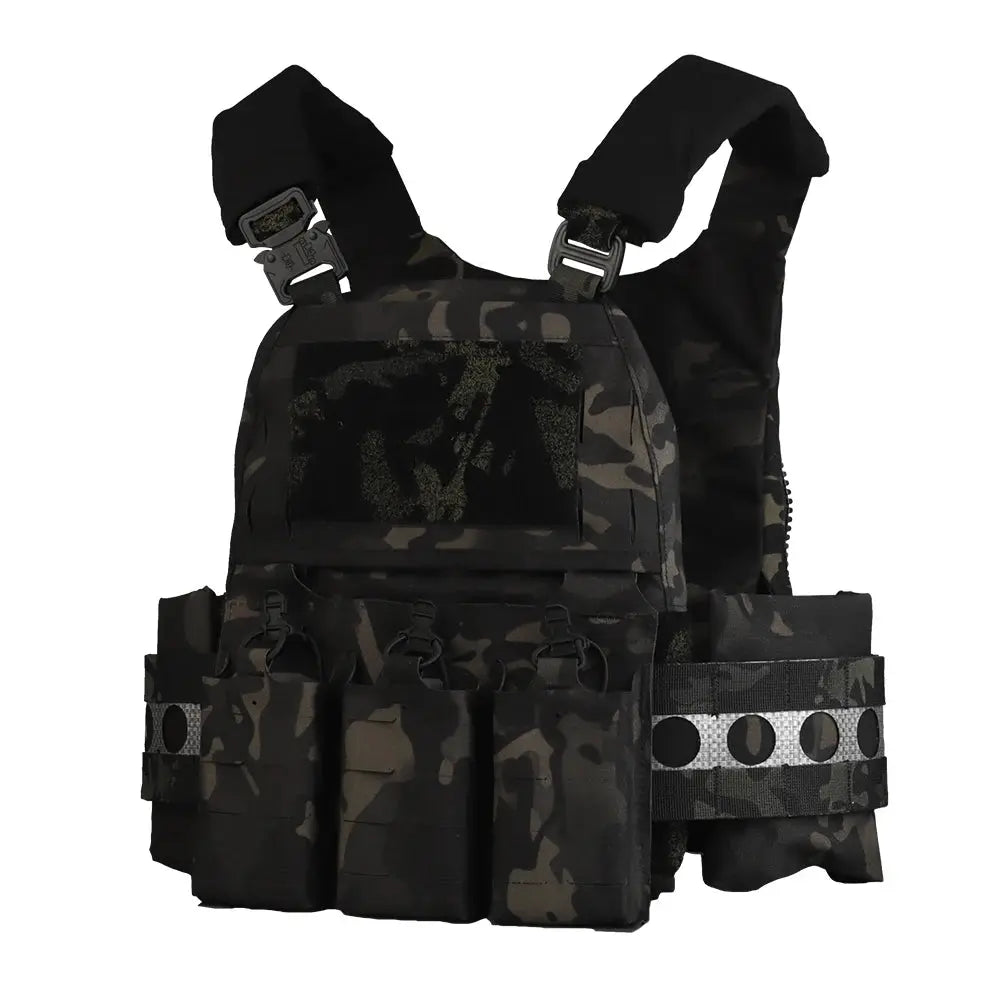 Gilet porte-plaques MOLLE + Panneau avant Triple Chargeurs Zone Tactique