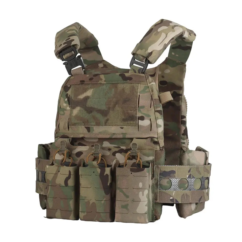 Gilet porte-plaques MOLLE + Panneau avant Triple Chargeurs Zone Tactique