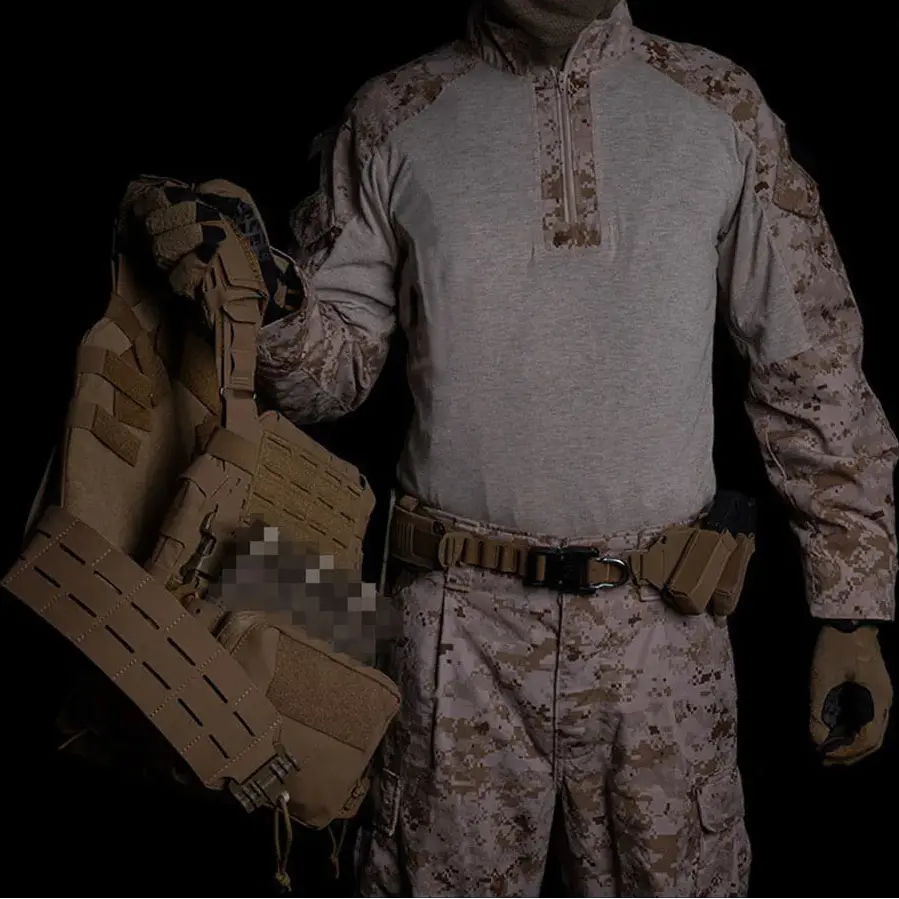 Gilet porte-plaques tactique avec cummerbund MOLLE set complet 