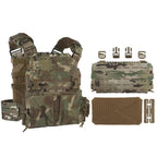 Gilet porte-plaques tactique avec cummerbund MOLLE set complet 