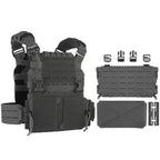 Gilet porte-plaques tactique avec cummerbund MOLLE set complet 