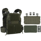 Gilet porte-plaques tactique avec cummerbund MOLLE set complet 