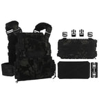 Gilet porte-plaques tactique avec cummerbund MOLLE set complet 