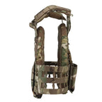 Gilet porte plaques tactique en nylon renforcé avec porte chargeurs 