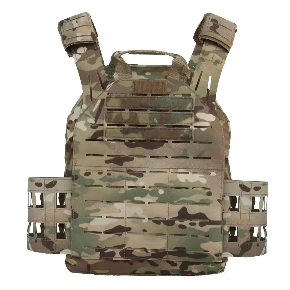 Gilet porte plaques tactique en nylon renforcé avec porte chargeurs 