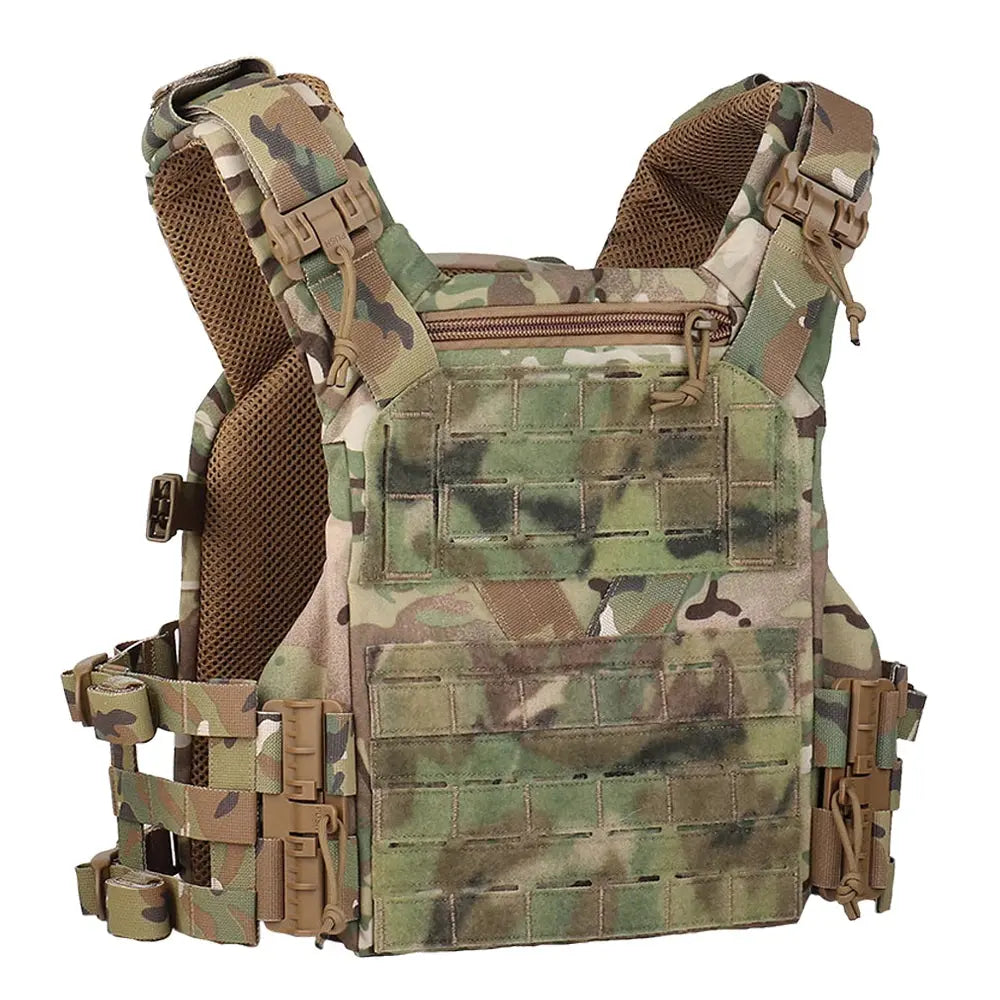 Gilet porte plaques tactique fast release modulaire MOLLE avec poches Zone Tactique