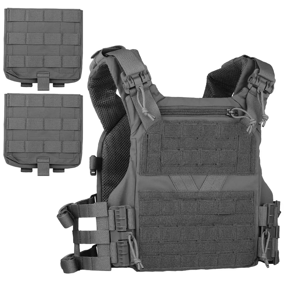 Gilet porte plaques tactique fast release modulaire MOLLE avec poches Zone Tactique