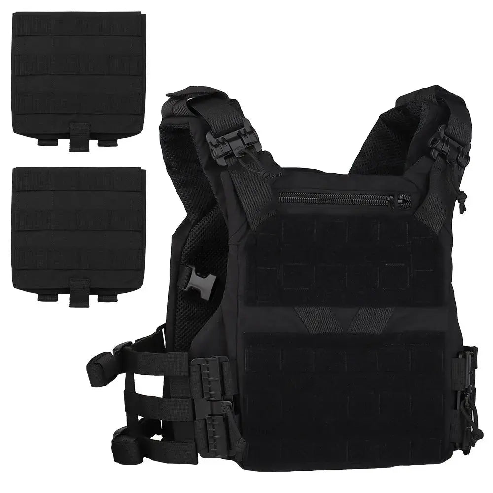 Gilet porte plaques tactique fast release modulaire MOLLE avec poches Zone Tactique