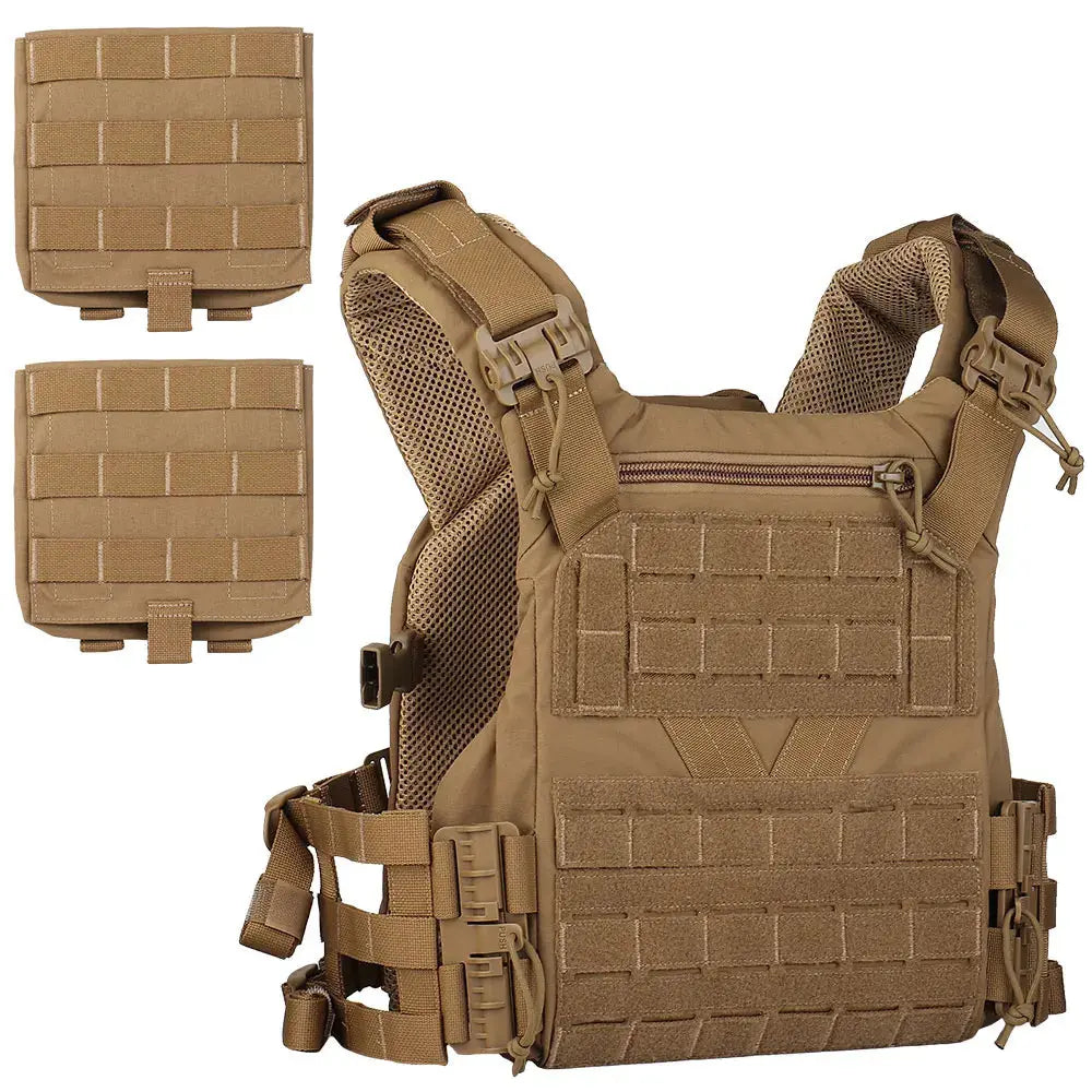 Gilet porte plaques tactique fast release modulaire MOLLE avec poches Zone Tactique