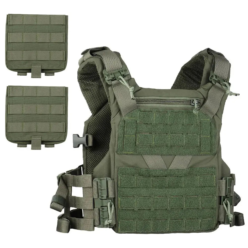 Gilet porte plaques tactique fast release modulaire MOLLE avec poches Zone Tactique
