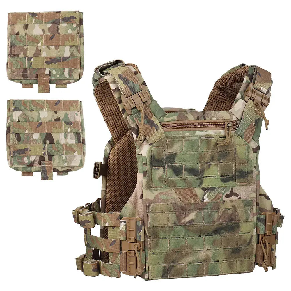 Gilet porte plaques tactique fast release modulaire MOLLE avec poches Zone Tactique