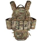 Gilet porte-plaques tactique renforcé avec panneau frontal MOLLE 