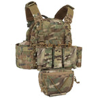 Gilet porte-plaques tactique renforcé avec panneau frontal MOLLE 