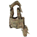 Gilet porte-plaques tactique renforcé avec panneau frontal MOLLE 