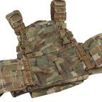 Gilet porte-plaques tactique renforcé avec panneau frontal MOLLE 