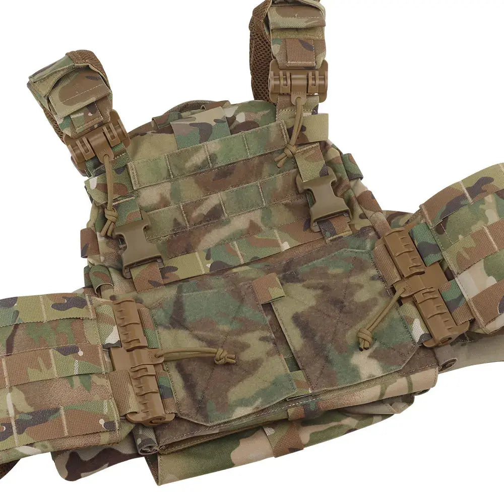 Gilet porte-plaques tactique renforcé avec panneau frontal MOLLE 