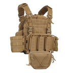 Gilet porte-plaques tactique renforcé avec panneau frontal MOLLE 