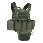Gilet porte-plaques tactique renforcé avec panneau frontal MOLLE 