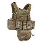 Gilet porte-plaques tactique renforcé avec panneau frontal MOLLE 