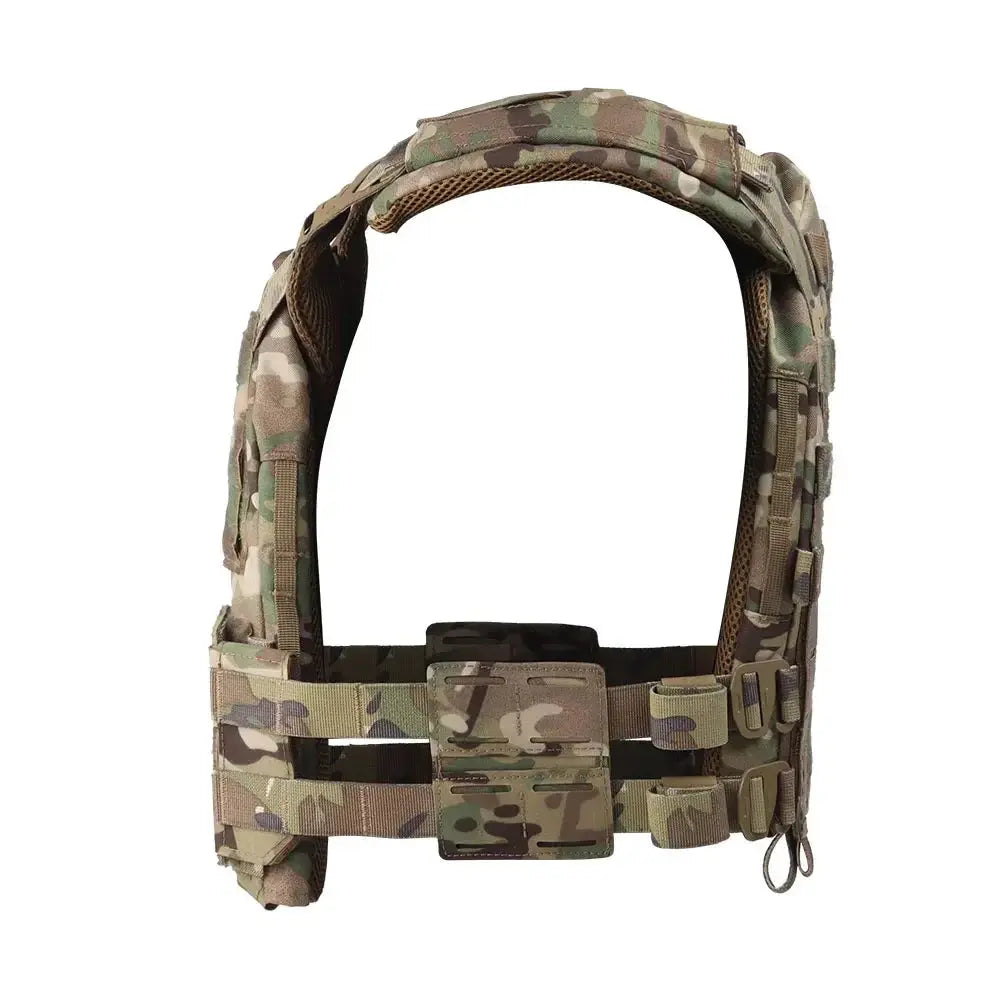 Gilet porte-plaques tactique velcro avant et panneaux MOLLE renforcés - Zone Tactique