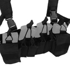 Gilet tactique chest rig avec poches avant et portes chargeurs 