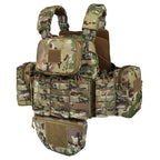 Gilet tactique lourd type plate carrier avec ensemble de poches 