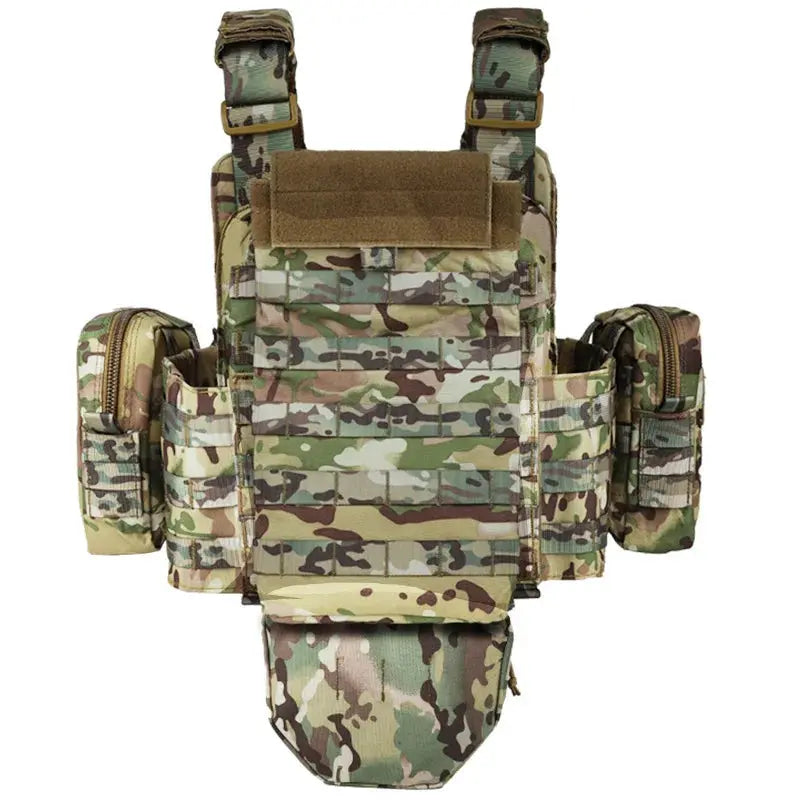 Gilet tactique lourd type plate carrier avec ensemble de poches 