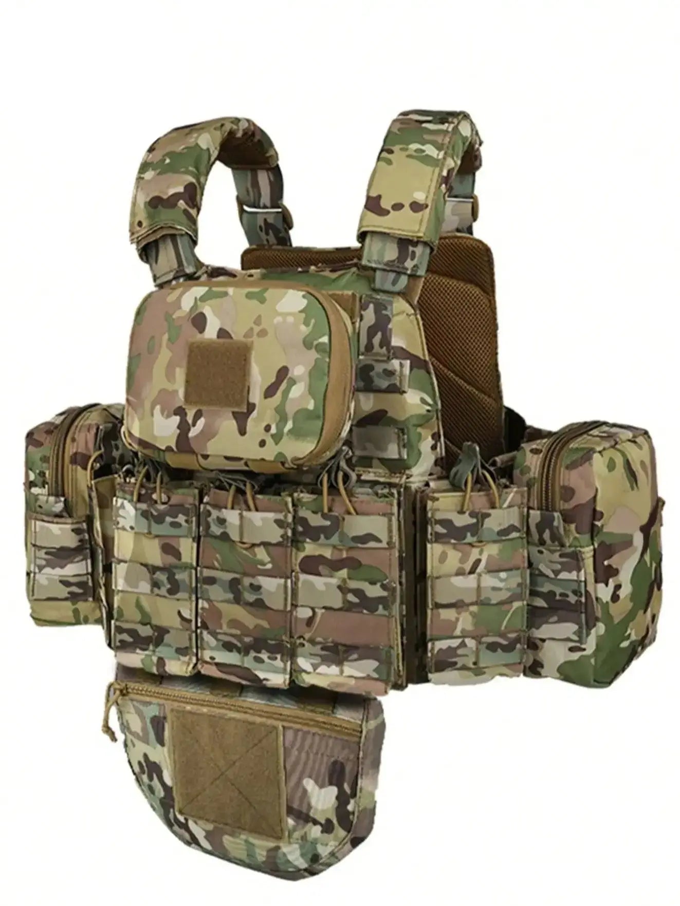 Gilet tactique lourd type plate carrier avec ensemble de poches - Zone Tactique