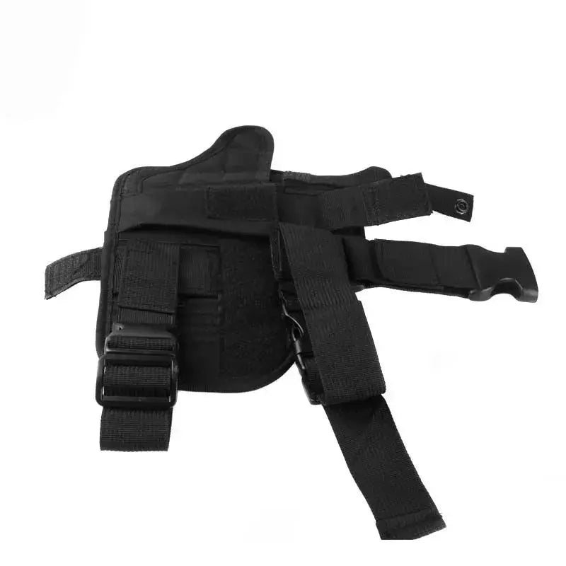 Holster de cuisse pour droitier avec rétention et double sangle 
