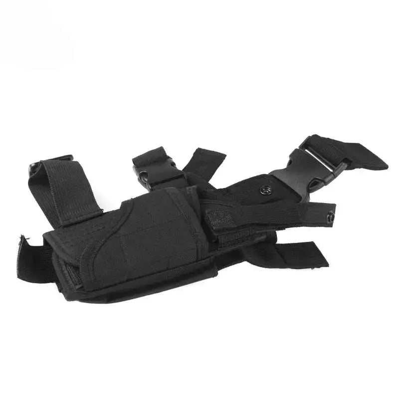 Holster de cuisse pour droitier avec rétention et double sangle 