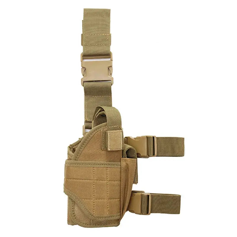 Holster de cuisse pour droitier avec rétention et double sangle 