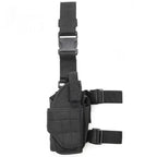 Holster de cuisse pour droitier avec rétention et double sangle 