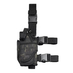 Holster de cuisse pour droitier avec rétention et double sangle 