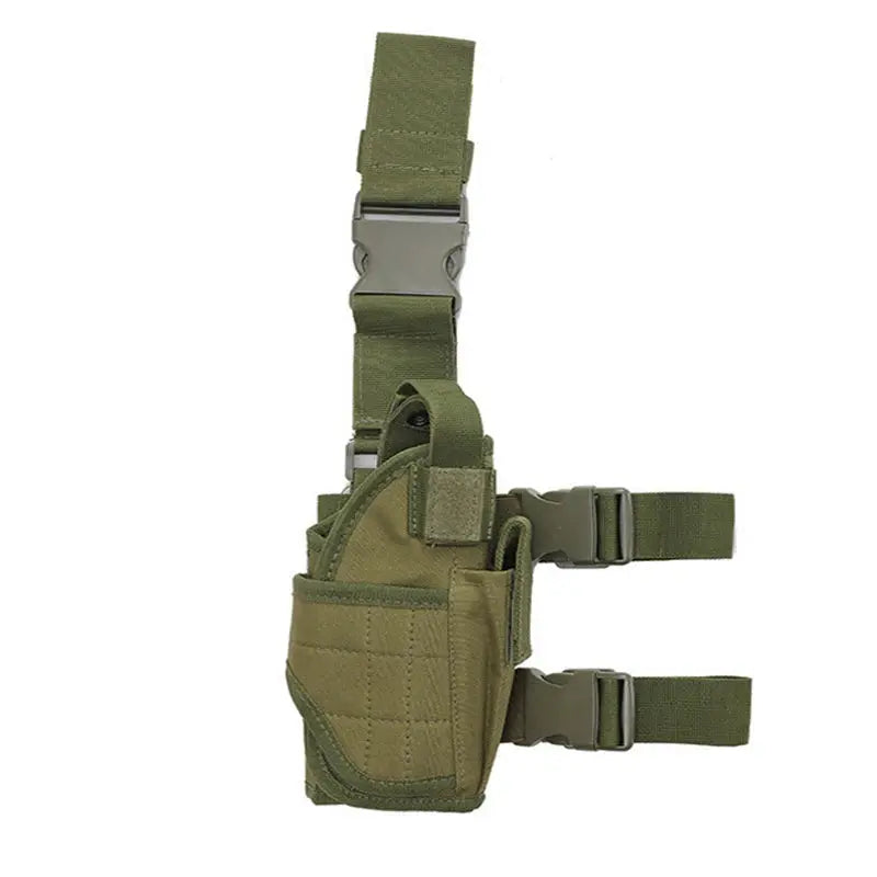 Holster de cuisse pour droitier avec rétention et double sangle 