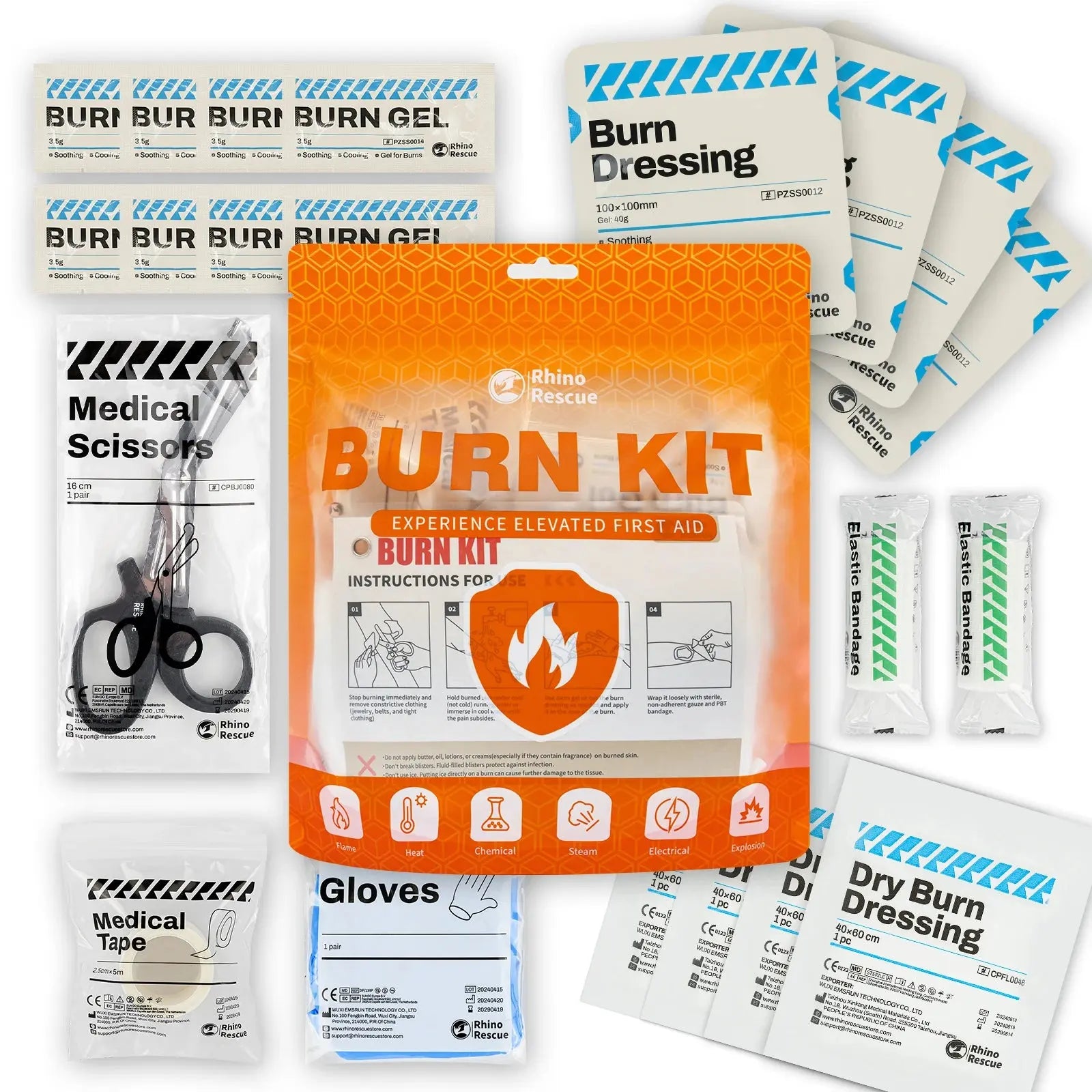Kit brûlures tactique complet soins thermiques et pansements Zone Tactique
