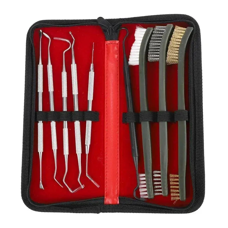 Kit de nettoyage compact avec brosses métal et outils de grattage - Zone Tactique