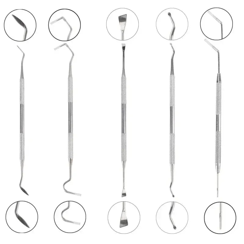 Kit de nettoyage compact avec brosses métal et outils de grattage 