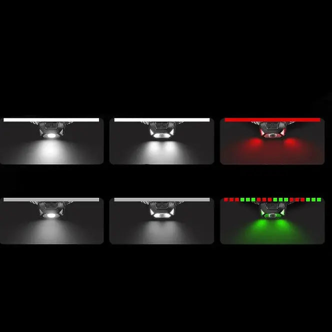 Lampe frontale résistante USB multi modes éclairage terrain Zone Tactique