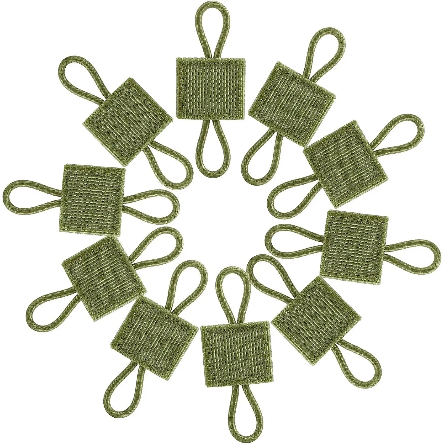 Lot de 10 Cordes élastiques tactiques MOLLE pour fixation équipement Zone Tactique