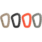 Lot de 4 Mousquetons tactiques en polymère renforcé Zone Tactique