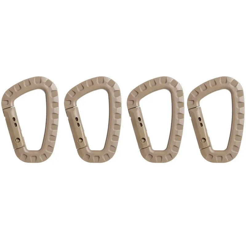 Lot de 4 Mousquetons tactiques en polymère renforcé Zone Tactique