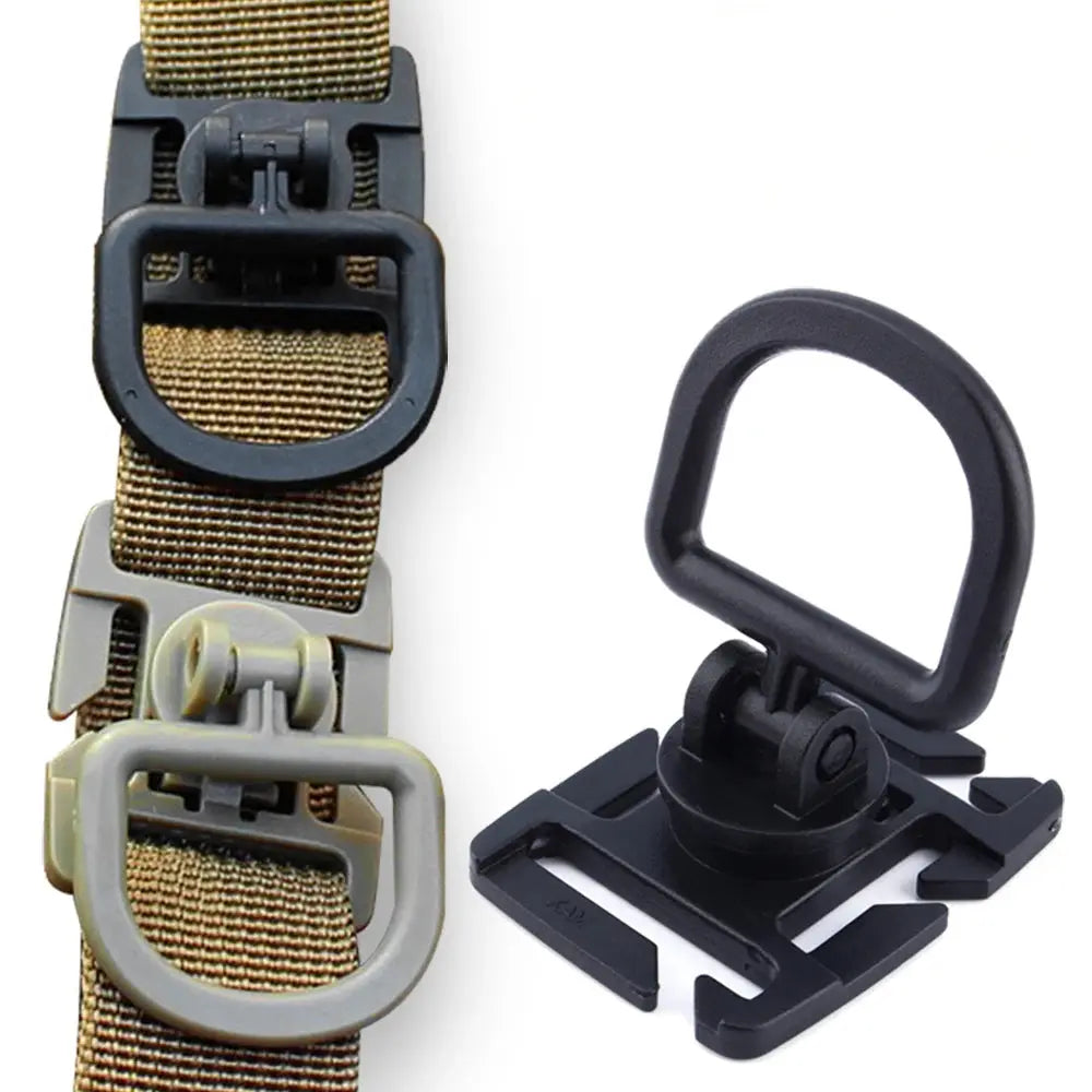 Lot de 4 anneaux tactiques porte équipement rotatifs fixation MOLLE Zone Tactique